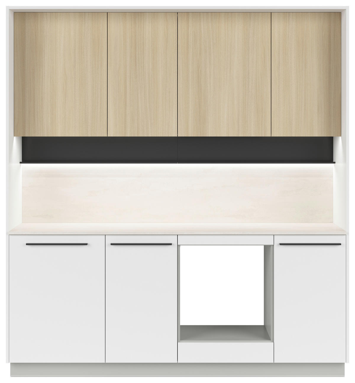 PASSEPARTOUTRAHMEN 213,7/222,7/58,5 cm   - Weiß, Basics, Holzwerkstoff (213,7/222,7/58,5cm) - Visiona