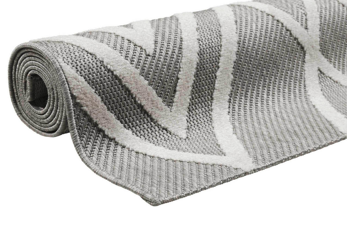 OUTDOORTEPPICH 160/225 cm Rave Creme, Weiß  - Creme/Weiß, Design, Textil (160/225cm) - Esprit