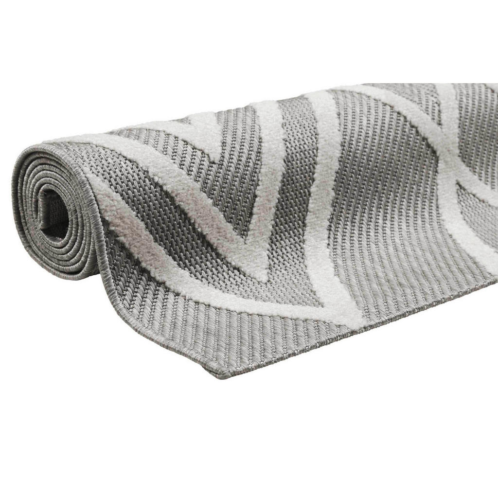 Thumbnail - Esprit Outdoorteppich Rave, Creme, Weiß, Textil, Raute, rechteckig, 133x200 cm, Textiles Vertrauen - Oeko-Tex®, für Fußb...