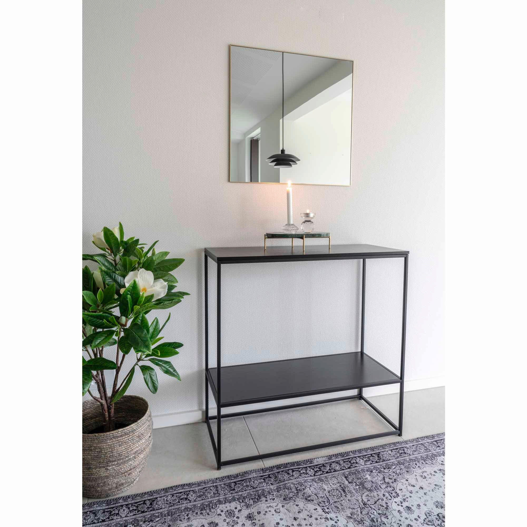 WANDSPIEGEL 60/0.5/60 cm    in quadratisch  - Dunkelgelb, Design, Glas/Metall (60/0.5/60cm)