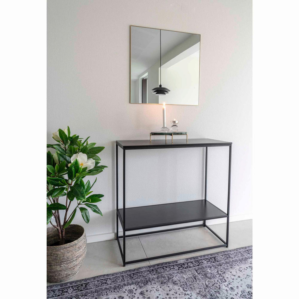 VÄGGSPEGEL 60/0.5/60 cm    - mörkgul, Design, metall/glas (60/0.5/60cm)