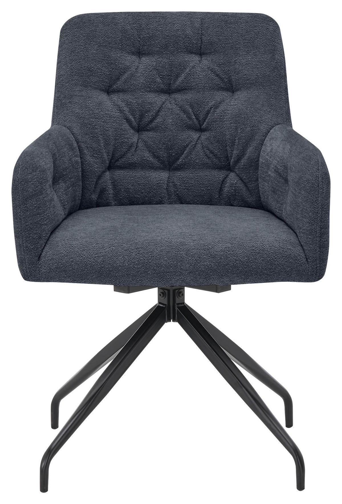 ARMLEHNSTUHL  in Eisen  - Anthrazit/Schwarz, Design, Kunststoff/Metall (60,5/85/64cm) - SetOne by Musterring
