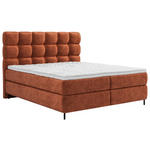 BOXSPRINGBETT 180/200 cm  in Rostfarben  - Rostfarben/Schwarz, Trend, Textil/Metall (180/200cm) - Esposa