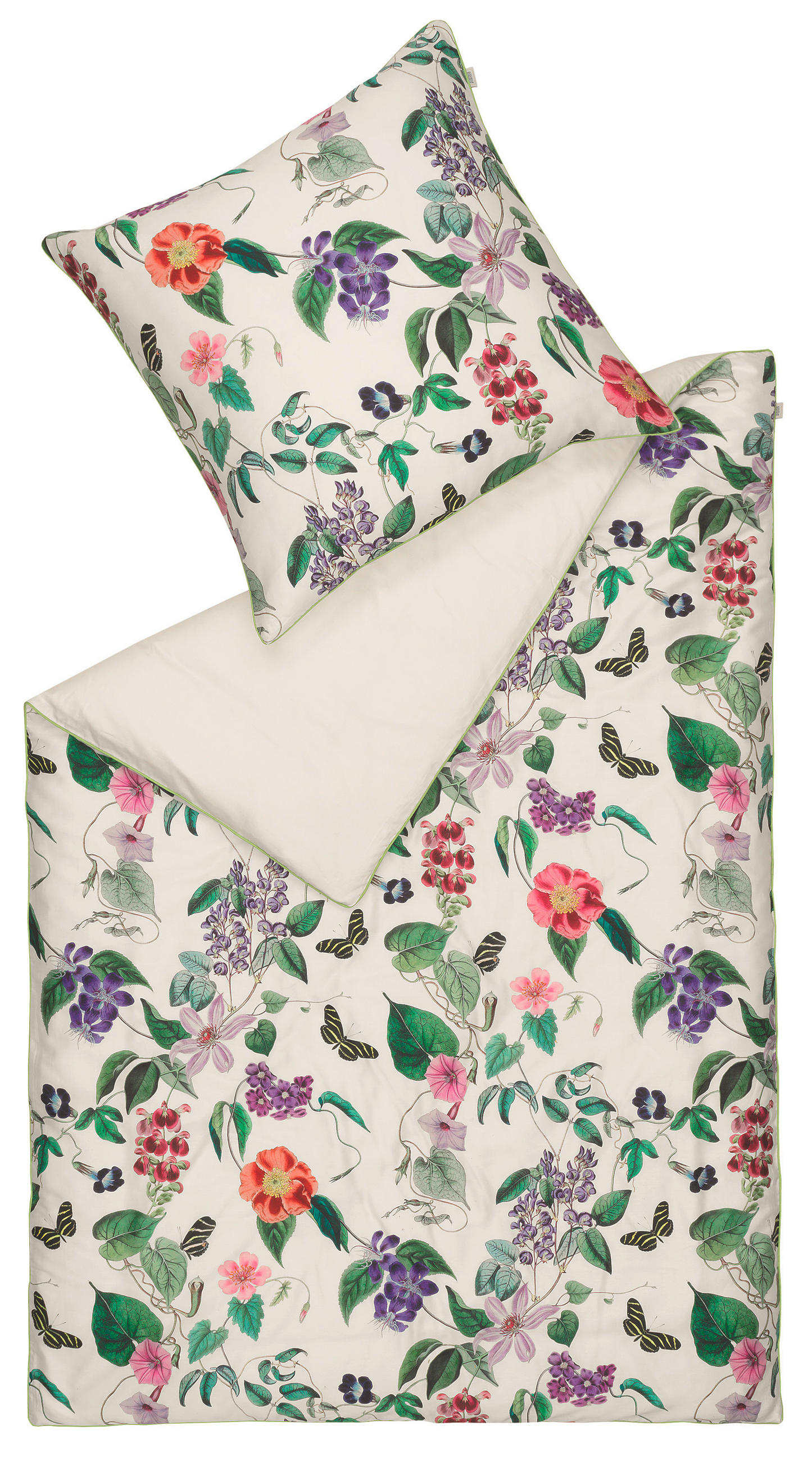 WENDEBETTWÄSCHE SW-BLOSSOM Satin 135/200 cm - Multicolor/Creme, Basics, Textil (135/200cm) - Schöner Wohnen