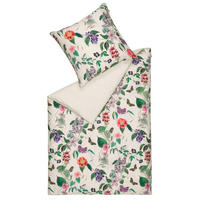 WENDEBETTWÄSCHE SW-Blossom Satin 155/220 cm  - Multicolor/Creme, Basics, Textil (155/220cm) - Schöner Wohnen