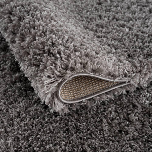 HOCHFLORTEPPICH 80/80 cm Porto Dunkelgrau  - Dunkelgrau, KONVENTIONELL, Textil (80/80cm) - Novel