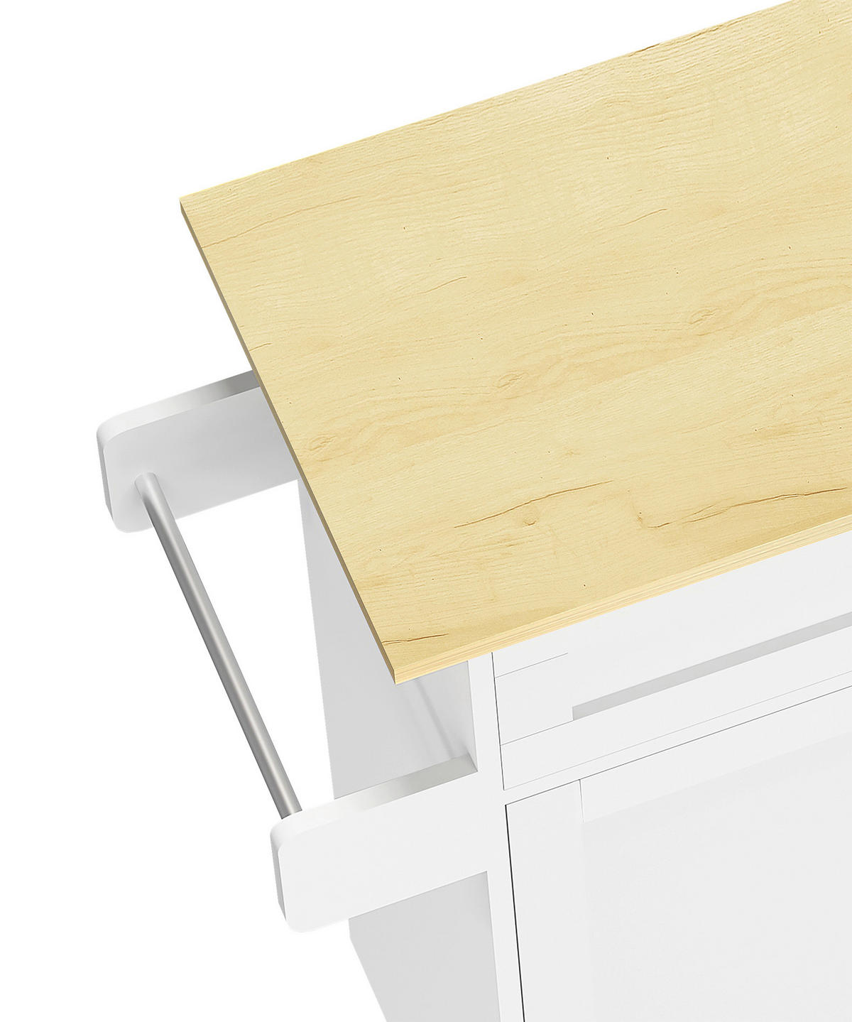 SERVIERWAGEN in Weiss, Honigeiche  - Honigeiche/Weiss, Basics, Holzwerkstoff/Kunststoff (114/89/39cm) - MID.YOU
