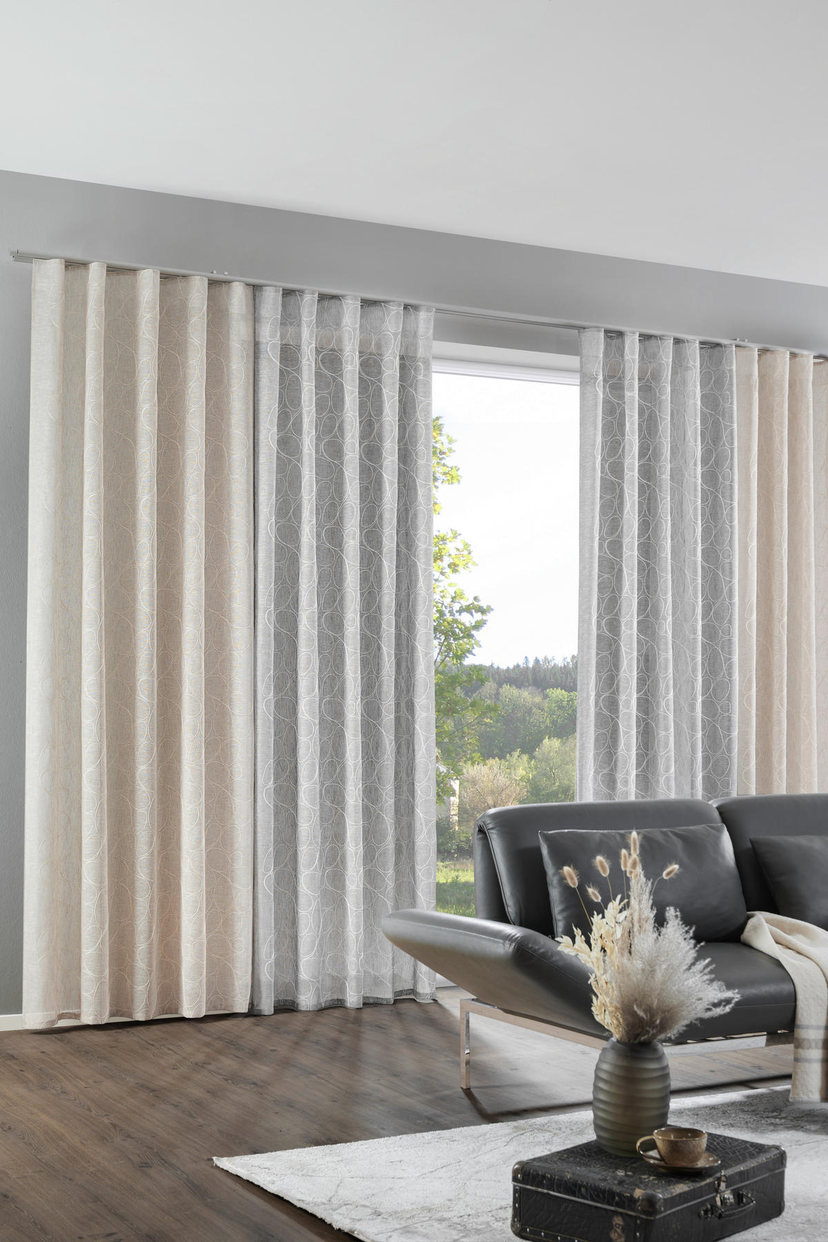 KÉSZFÜGGÖNY áttetsző  - szürke, Lifestyle, műanyag (140/245cm) - Esposa