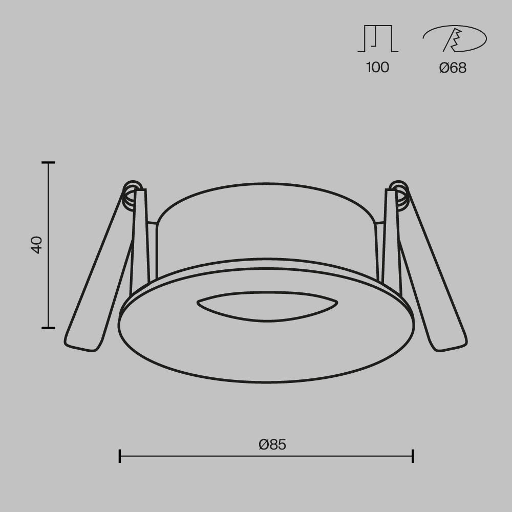 TAKLAMPA 8,5/4 cm - guldfärgad, Modern, metall (8,5/4cm) - MAYTONI