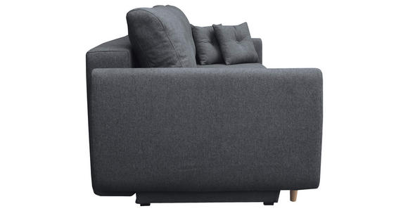 SCHLAFSOFA Webstoff Graphitfarben  - Buchefarben/Graphitfarben, KONVENTIONELL, Holz/Textil (220/90/95cm) - Carryhome