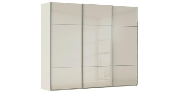 SCHWEBETÜRENSCHRANK in Champagner - Chromfarben/Champagner, KONVENTIONELL, Glas/Holzwerkstoff (242/223/68cm) - Novel
