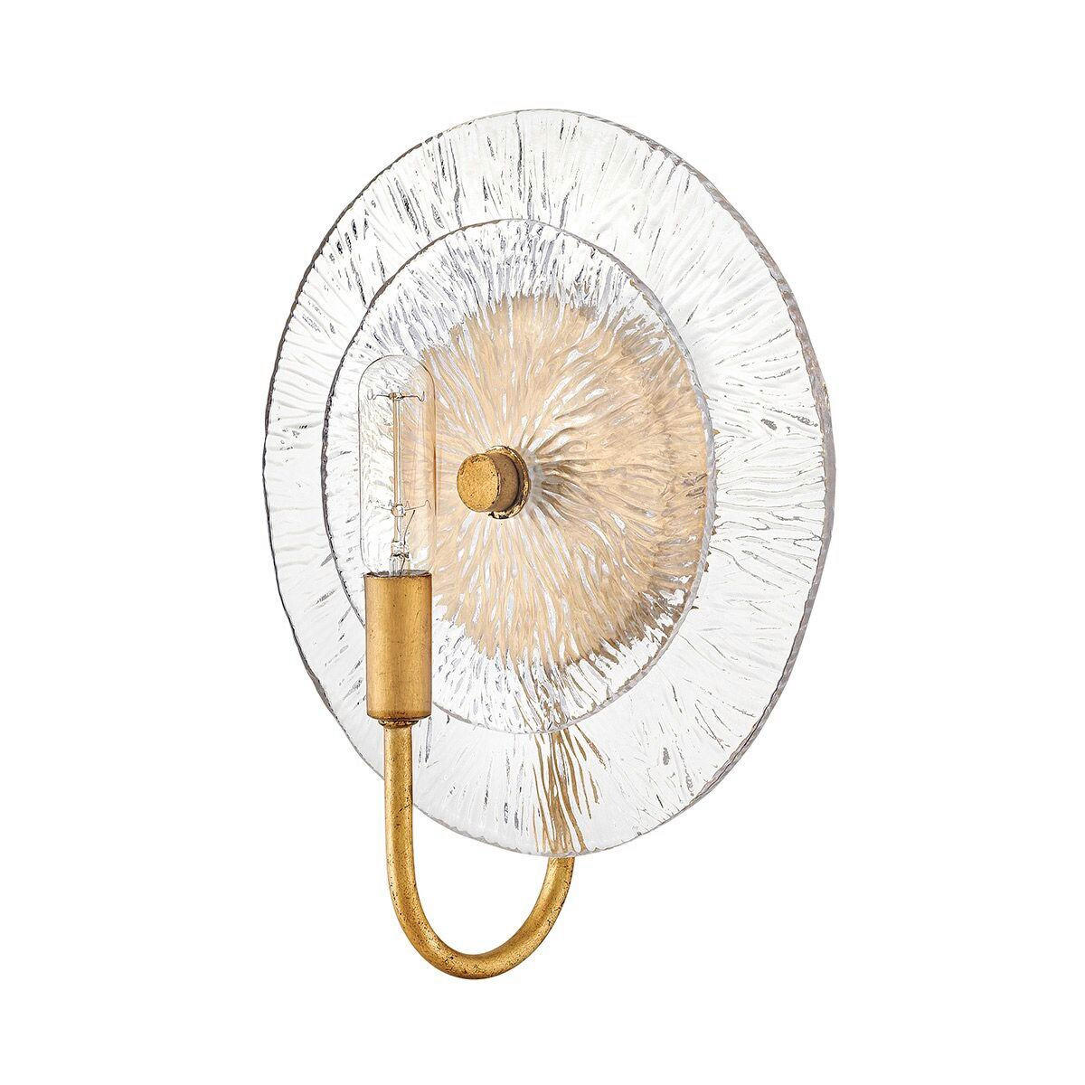 WANDLEUCHTE Rene  30/25,4/10,2 cm  - Goldfarben, KONVENTIONELL, Glas/Metall (30/25,4/10,2cm) - Elstead Lighting