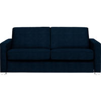 SCHLAFSOFA in Textil Dunkelblau  - Chromfarben/Dunkelblau, Konventionell, Textil/Metall (188/86/97cm) - Novel