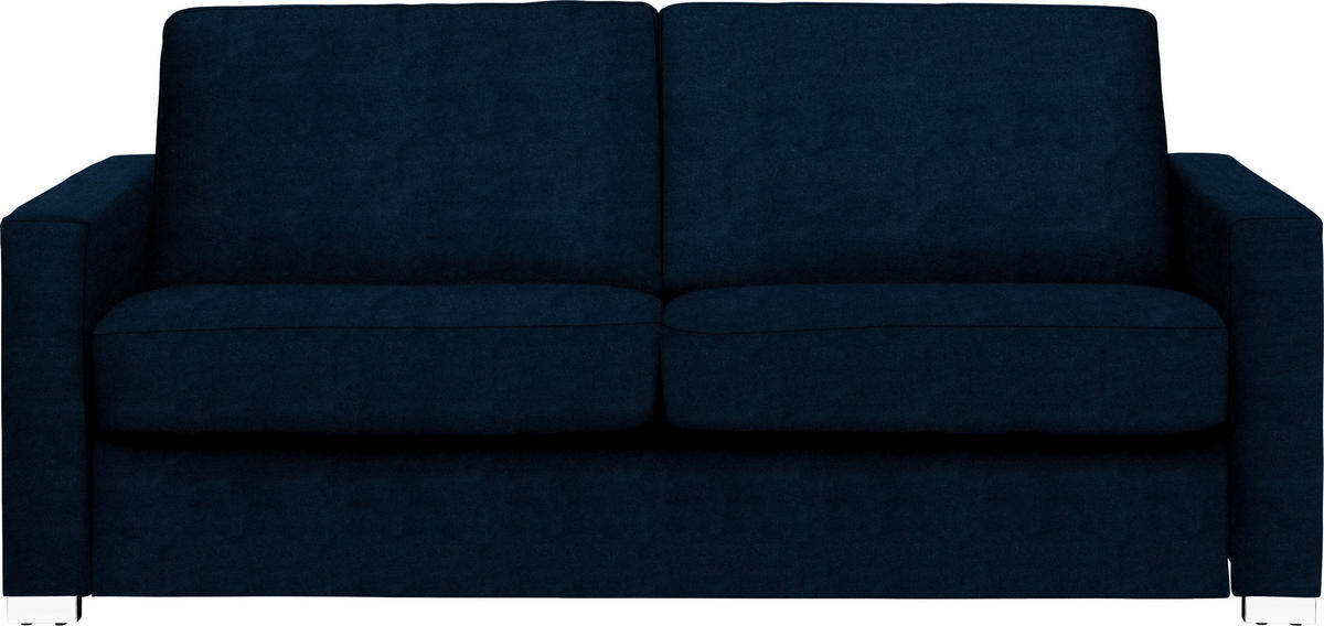 SCHLAFSOFA in Textil Dunkelblau  - Chromfarben/Dunkelblau, Konventionell, Textil/Metall (188/86/97cm) - Novel