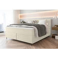 BOXSPRINGBETT 180/200 cm  in Beige  - Beige/Schwarz, KONVENTIONELL, Textil/Metall (180/200cm) - Carryhome