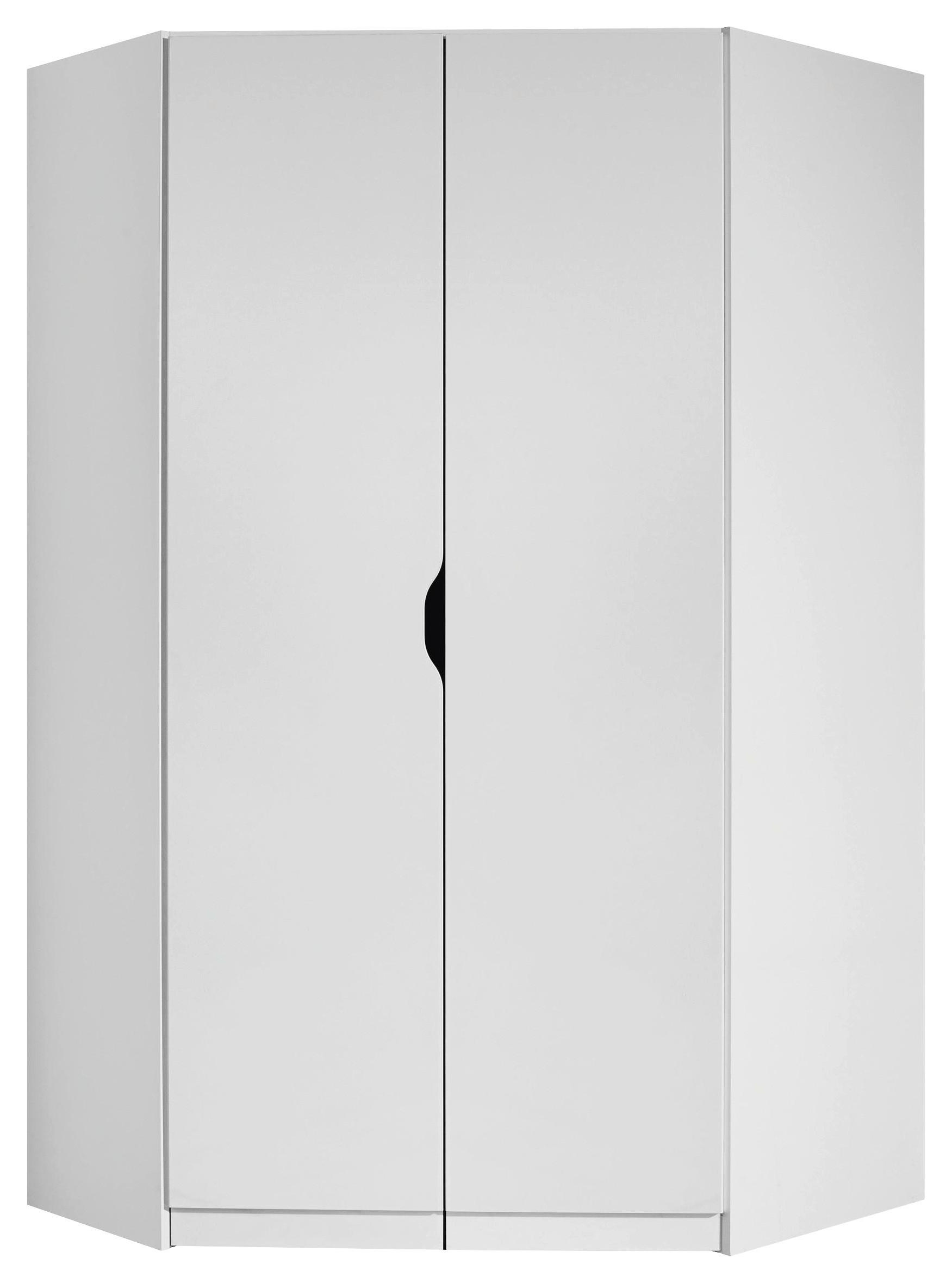 Eckschrank Grifflos 117 Cm Freising Weiß