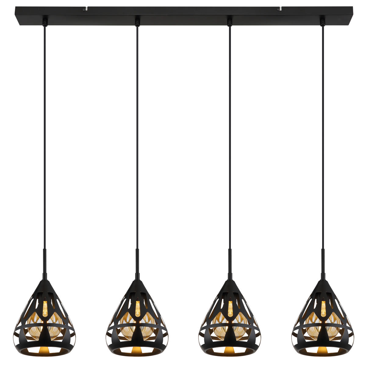 HÄNGLAMPA 92/17/120 cm  - svart, Basics, metall/plast (92/17/120cm) - Globo