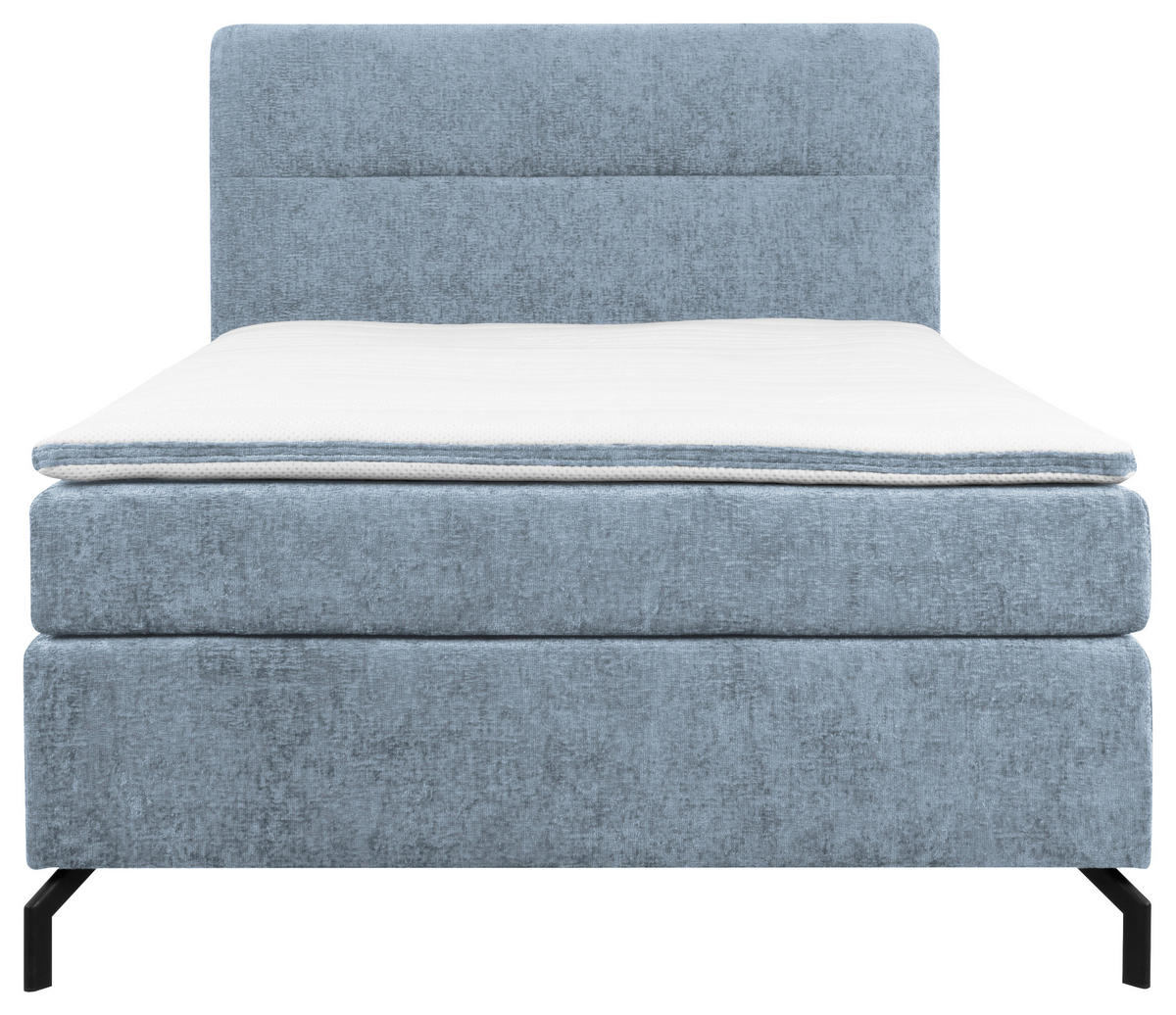 BOXSPRINGBETT 140/200 cm  in Hellblau  - Schwarz/Hellblau, Design, Textil/Metall (140/200cm) - Esposa