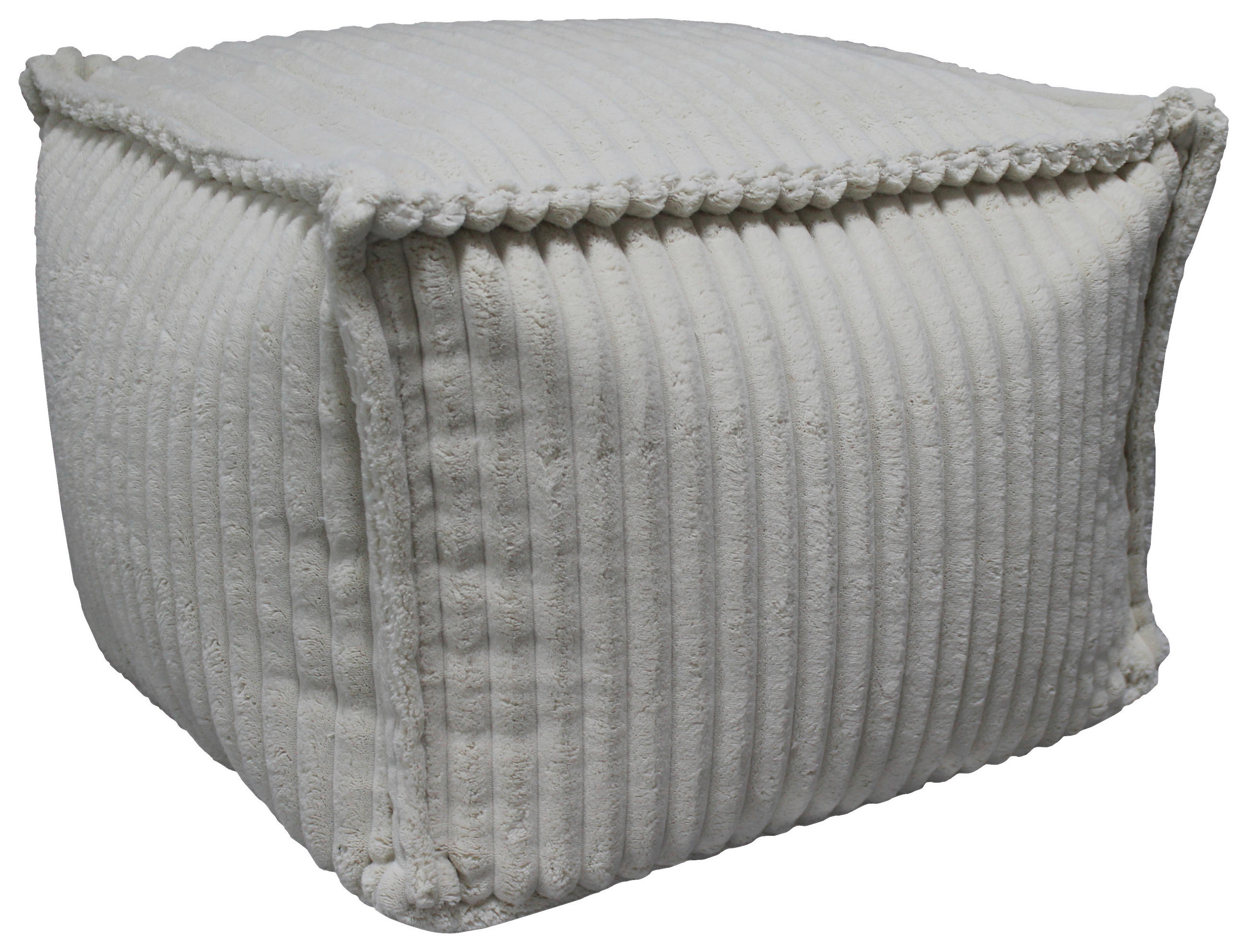 POUF Cord Grau 70/70/40 cm  - Grau, Design, Textil (70/70/40cm) - Ambia Home