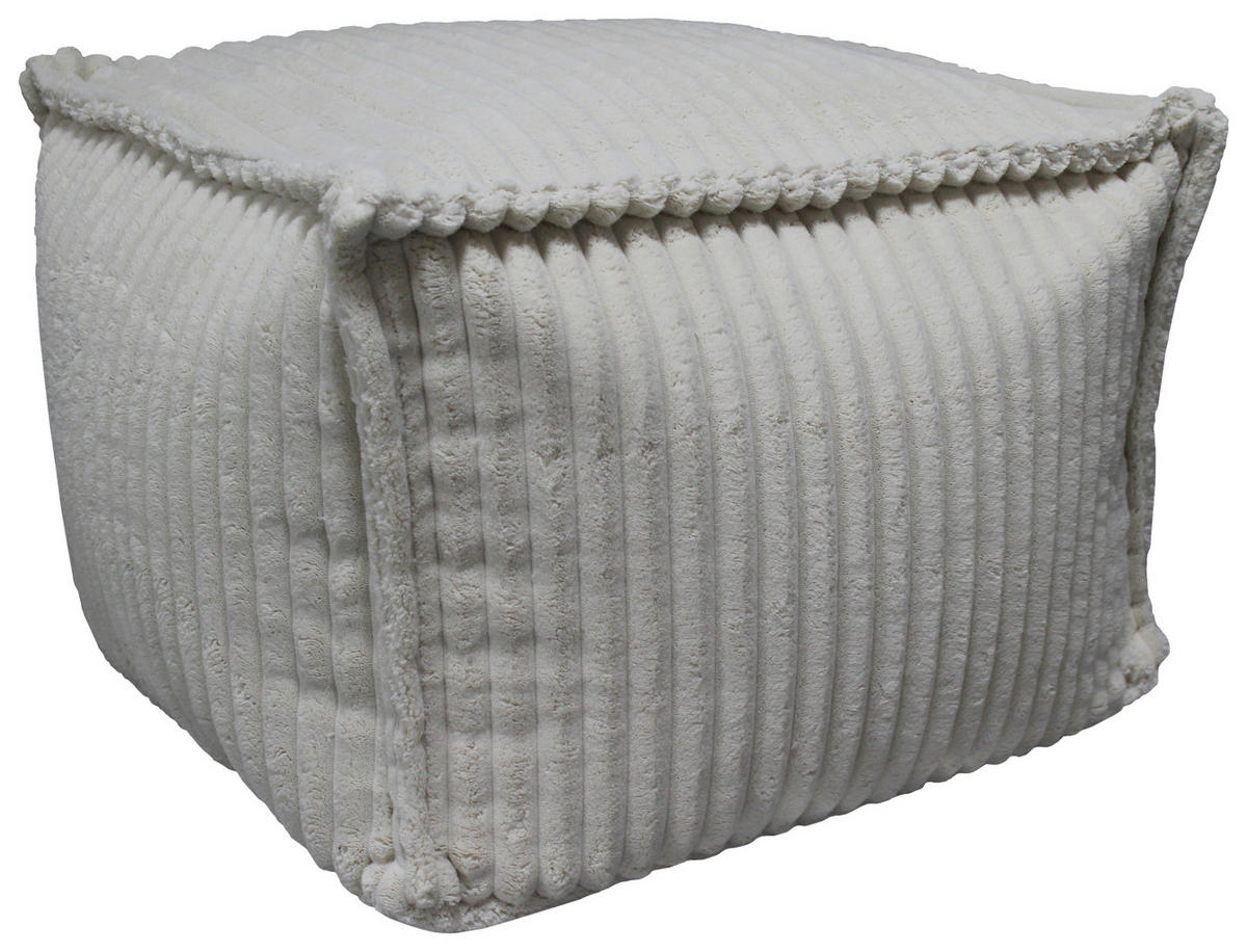 POUF Cord Grau 70/70/40 cm  - Grau, Design, Textil (70/70/40cm) - Ambia Home