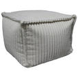 POUF Cord Grau 70/70/40 cm  - Grau, Design, Textil (70/70/40cm) - Ambia Home