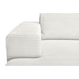 ECKSOFA Creme Cord  - Creme/Schwarz, KONVENTIONELL, Textil/Metall (150/240cm) - Carryhome