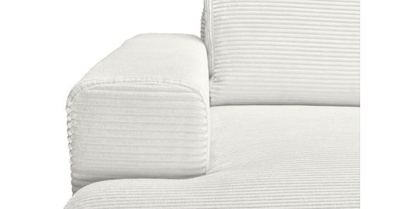 ECKSOFA Creme Cord  - Creme/Schwarz, KONVENTIONELL, Textil/Metall (150/240cm) - Carryhome