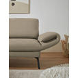 ECKSOFA  in Flachgewebe Hellbraun  175-224/255-365 cm  - Hellbraun/Schwarz, Design, Textil/Metall (175-224/255-365cm) - Dieter Knoll