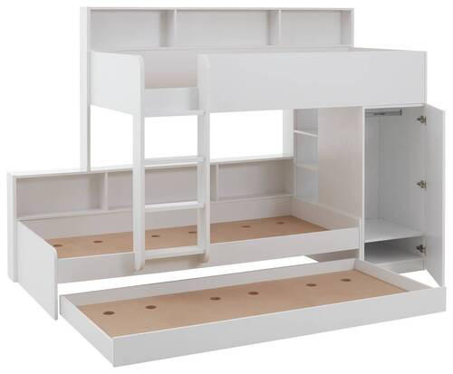 ÚLOŽNÝ PRIESTOR POD POSTEĽ, 199,4/14,30/90 cm,  - biela, Design, kompozitné drevo (199,4/14,30/90cm) - Xora