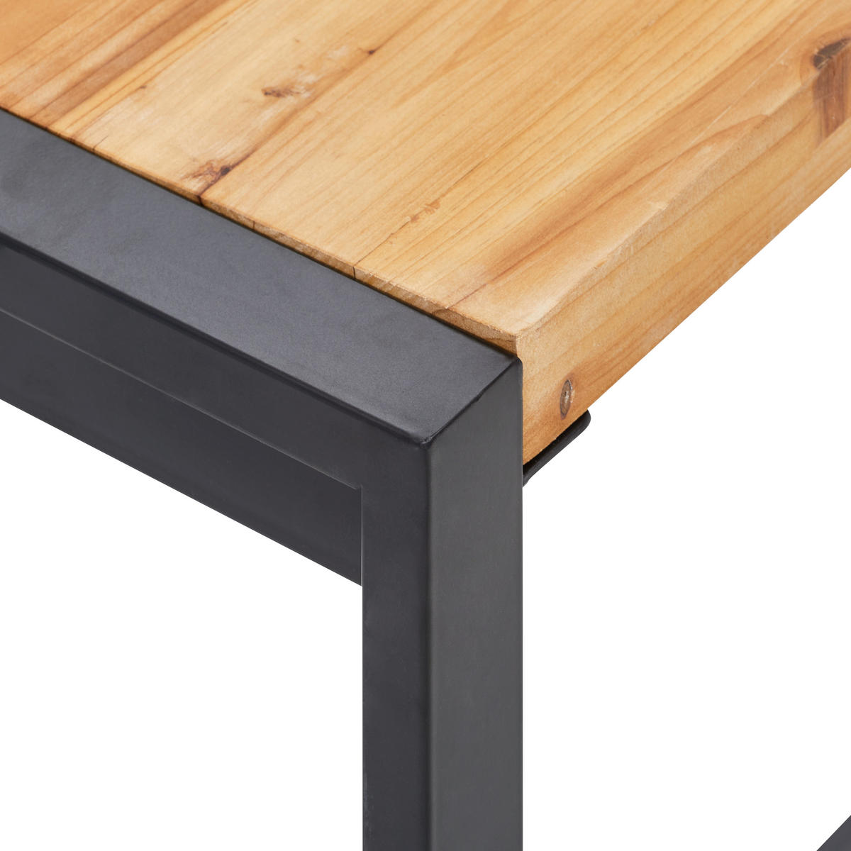 SITZBANK 140/45/30 cm Naturfarben, Schwarz Altholz vollmassiv  - Schwarz/Naturfarben, Design, Holz/Metall (140/45/30cm) - MID.YOU
