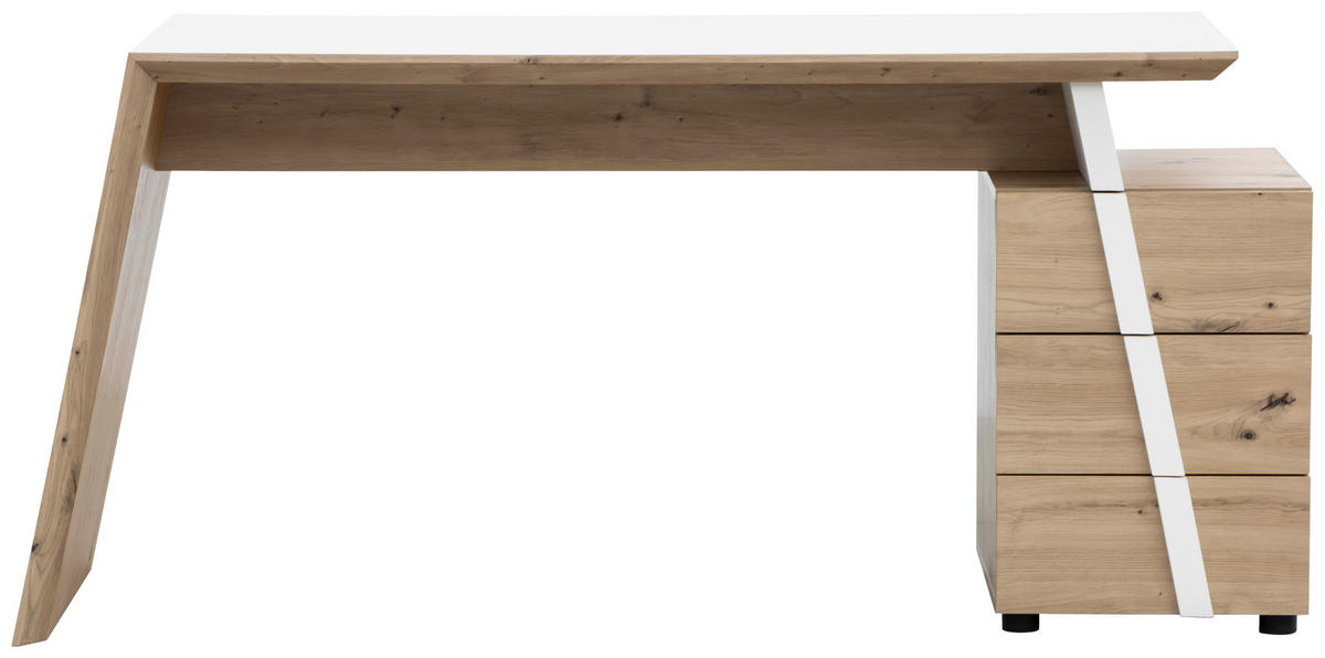 ÍRÓASZTAL  - fekete/Artisan tölgy, Design, műanyag/faalapú anyag (166/60/75cm) - Cantus