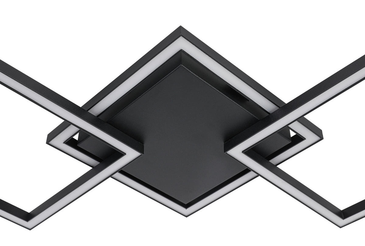 LED PLAFONJERA  - bela/crna, Trendi, metal/plastika (63/27,5/4,7cm) - Novel