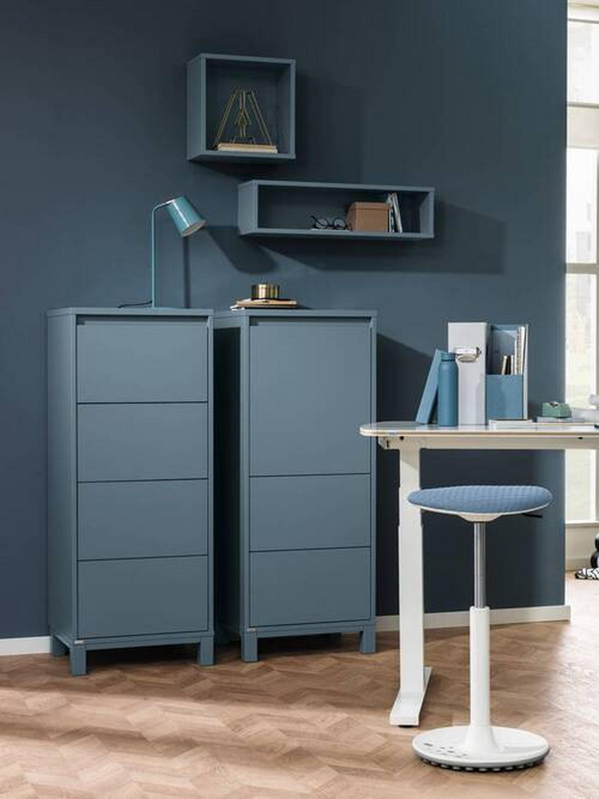 WANDREGAL Olli Wandbox Blau  - Blau, Basics, Holzwerkstoff (70,0/18,5/18,7cm) - Paidi