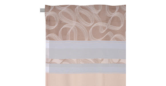 FERTIGVORHANG halbtransparent  - Beige, Design, Textil (140/255cm) - Novel