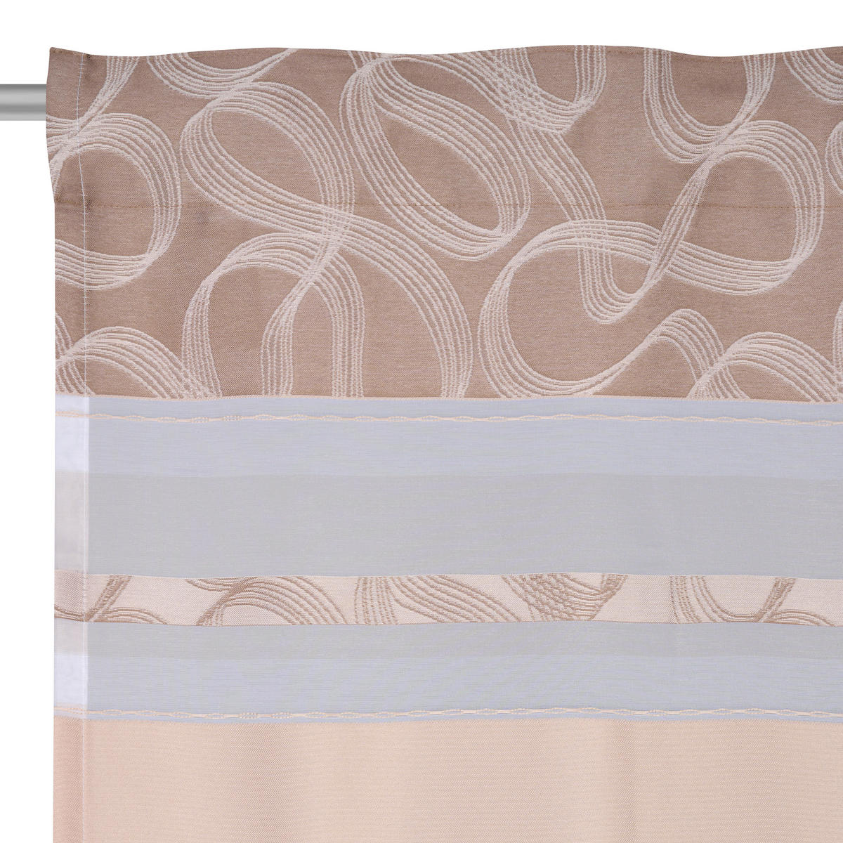 FERTIGVORHANG halbtransparent  - Beige, KONVENTIONELL, Textil (140/255cm) - Novel