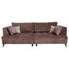 BIGSOFA in Chenille Altrosa  - Beige/Schwarz, Design, Textil/Metall (250/90/120cm) - home24