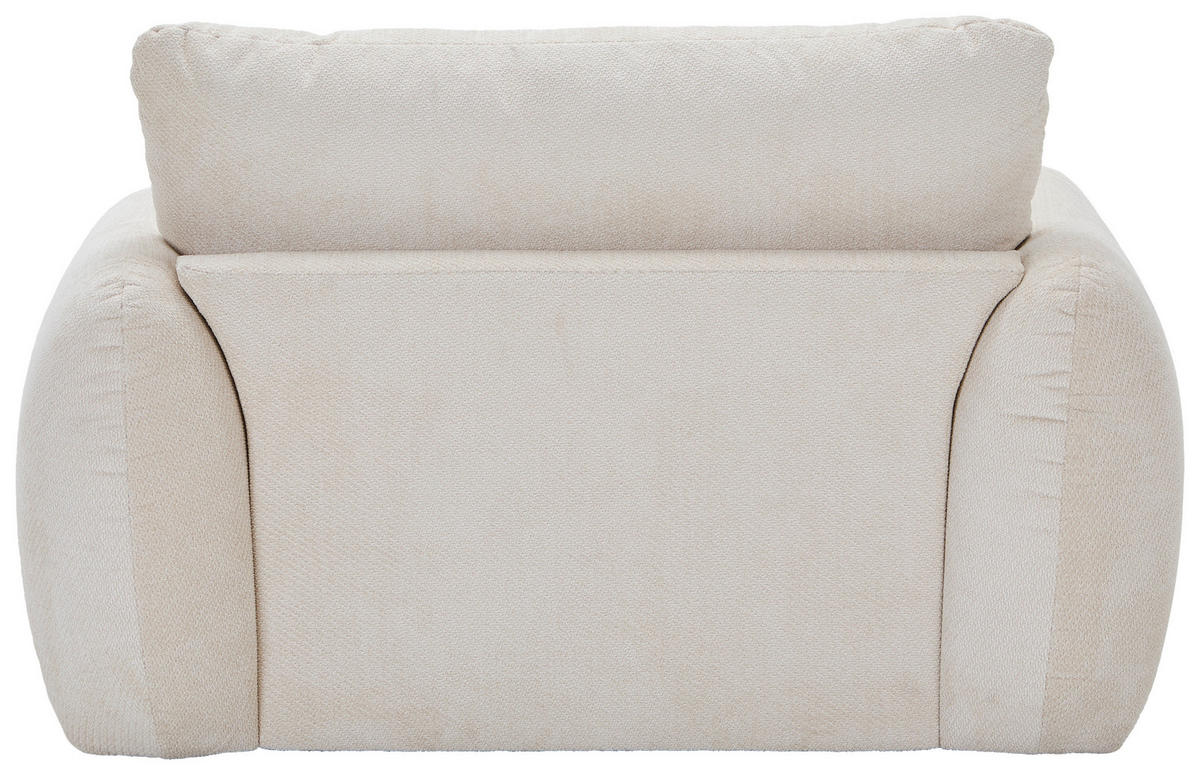 XXL-SESSEL - Creme/Schwarz, KONVENTIONELL, Kunststoff/Textil (132/81/158cm) - Carryhome