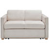 SCHLAFSOFA Flachgewebe Creme  - Buchefarben/Creme, KONVENTIONELL, Holz/Textil (144/81/97,5cm) - Carryhome