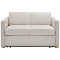 SCHLAFSOFA in Flachgewebe Creme  - Buchefarben/Creme, Konventionell, Holz/Textil (144/81/97,5cm) - Carryhome