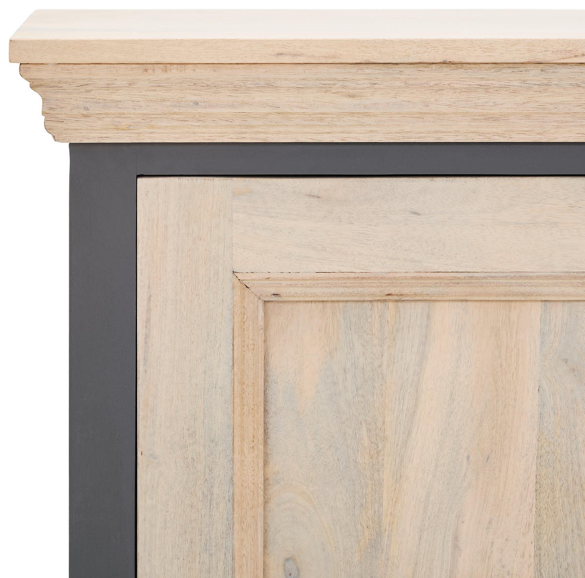 SIDEBOARD Kigali  in 160/60/40 cm  - Schwarz/Naturfarben, Natur, Holz/Metall (160/60/40cm) - Livetastic