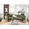 ECKSOFA Olivgrün Flachgewebe  - Eichefarben/Olivgrün, Design, Holz/Textil (189/236cm) - Valnatura