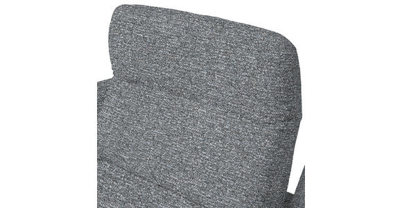 ECKSOFA in Chenille, Flachgewebe Blaugrau 318/165 cm - Blaugrau/Schwarz, Design, Textil/Metall (318/165cm) - Xora
