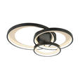 LED-DECKENLEUCHTE Matteo 54,2/46,8/11 cm  - Messingfarben/Schwarz, Design, Kunststoff/Metall (54,2/46,8/11cm) - Novel