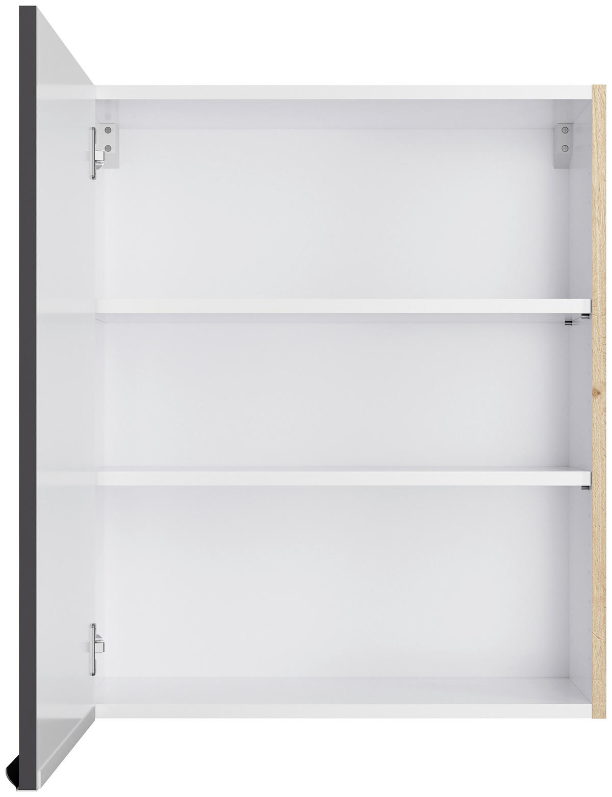 KÜCHENBLOCK 270 cm   in Anthrazit, Eichefarben  - Edelstahlfarben/Eichefarben, Basics, Holzwerkstoff/Metall (270cm) - Optifit