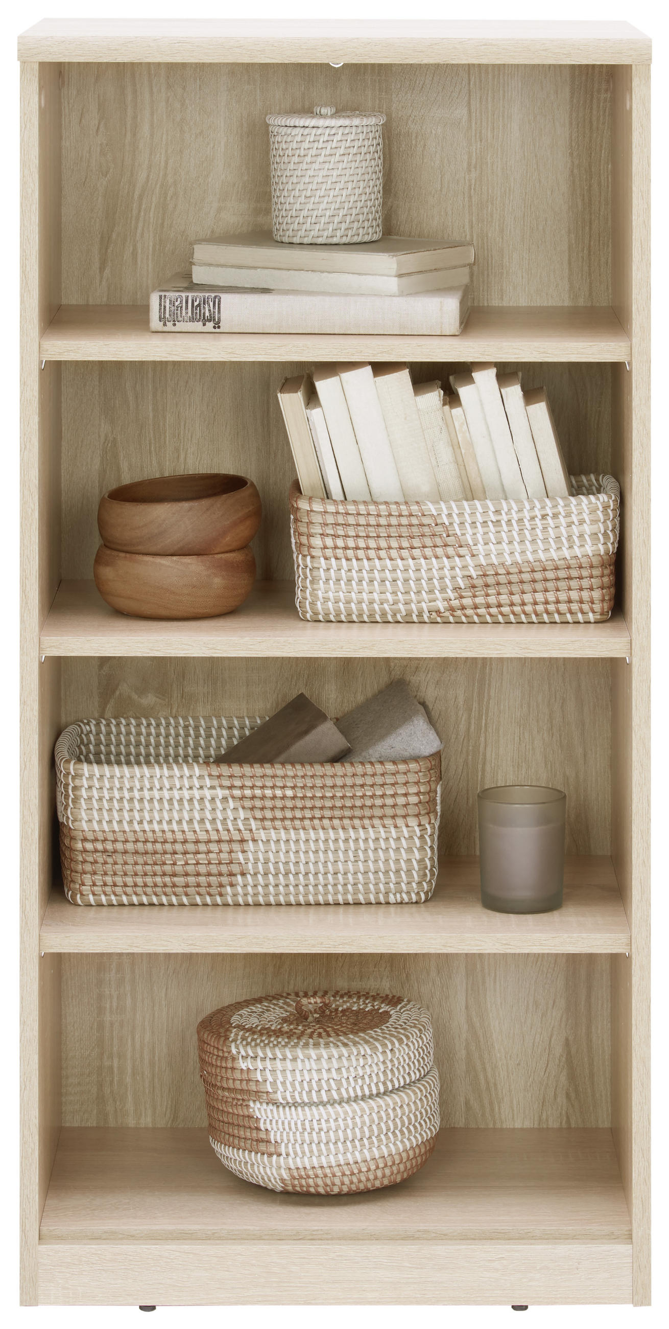 REGAL Sonoma Eiche - Schwarz/Sonoma Eiche, Basics, Holzwerkstoff (55/110/36cm) - Xora