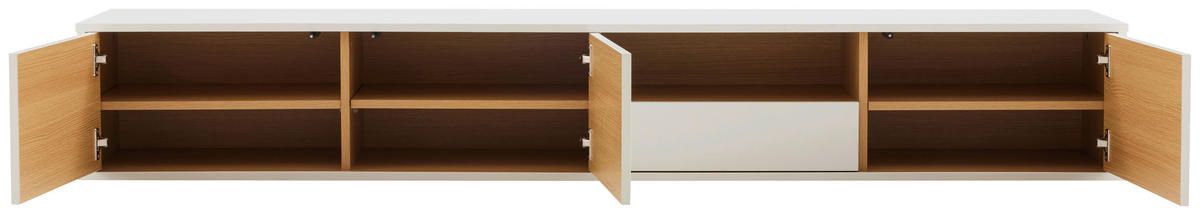 LOWBOARD  in 200/30/40 cm  - Eichefarben/Weiß, Design, Holzwerkstoff (200/30/40cm) - Xora