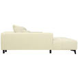 ECKSOFA  in Chenille Creme  222/279 cm  - Creme/Schwarz, KONVENTIONELL, Kunststoff/Textil (222/279cm) - Hom`in