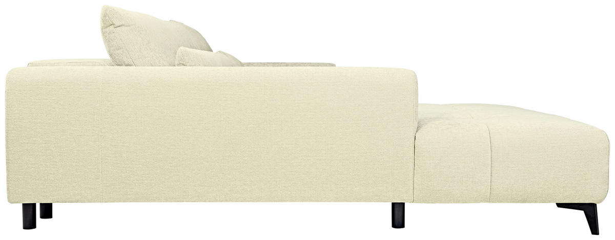 ECKSOFA  in Chenille Creme  222/279 cm  - Creme/Schwarz, KONVENTIONELL, Kunststoff/Textil (222/279cm) - Hom`in