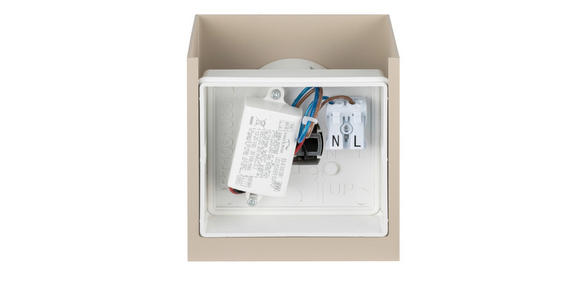 LED-WANDLEUCHTE 10/10/10 cm   - Sandfarben, Basics, Kunststoff/Metall (10/10/10cm) - Novel