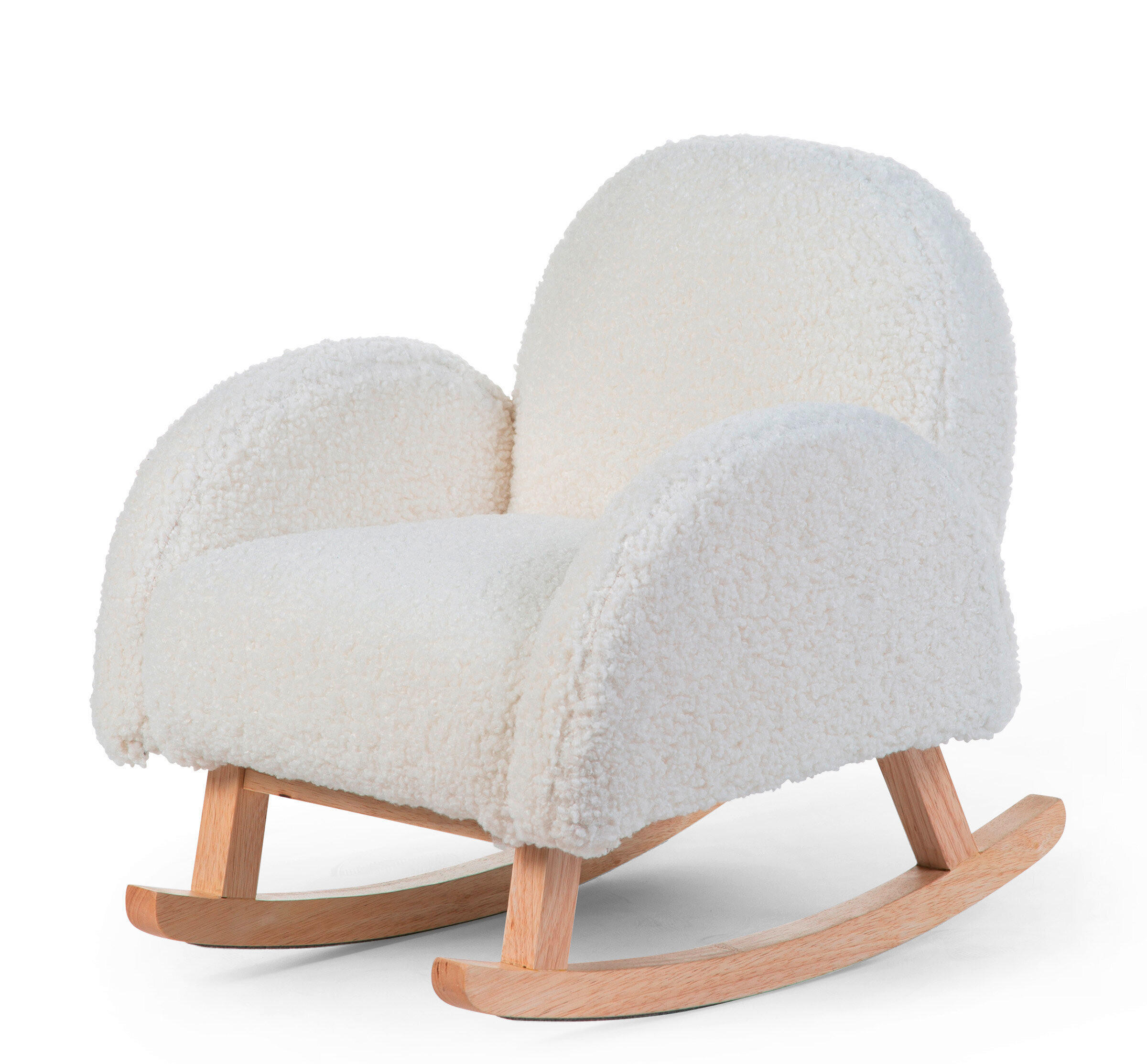 KINDER-SCHAUKELSTUHL - Buchefarben/Weiß, Basics, Holz/Kunststoff (55/54/47cm) - Childhome